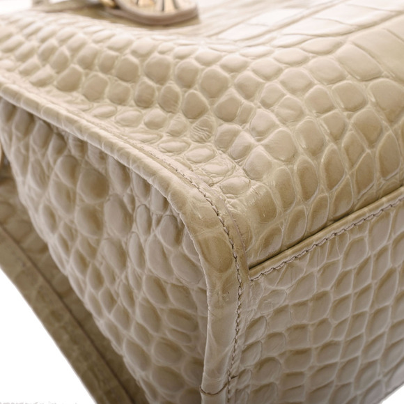 BALENCIAGA City Khaki Green Bag Crocodile - Picture 8 of 9